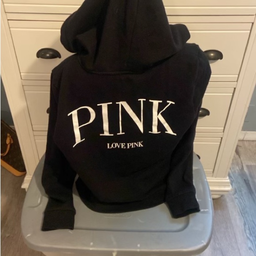PINK Victoria's Secret Black Jacket with Logo